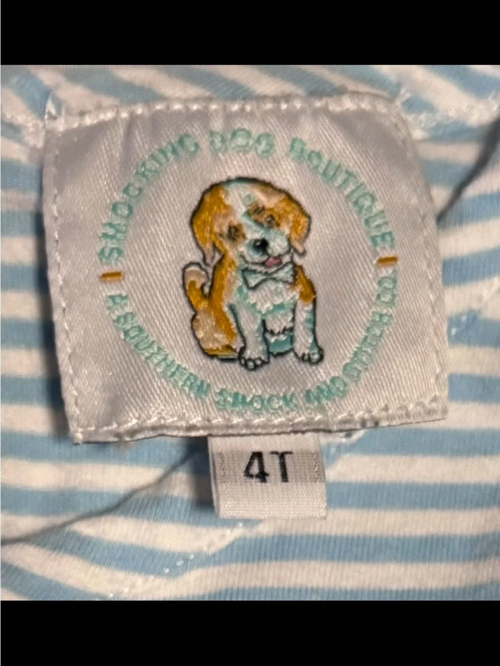 Smocking Dog: Girls Blue Stripe Smocked Gingerbread Dress